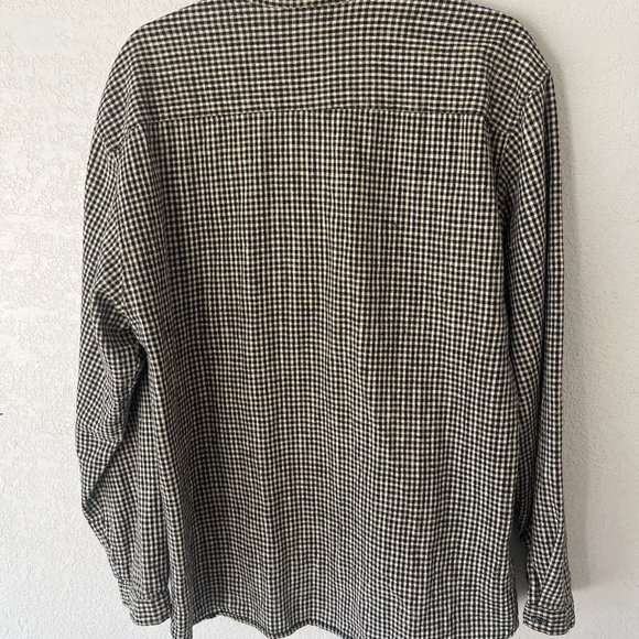Wah Maker Frontier Clothing Mens Shirt Sz large Black&white Tiny Check Button Up - Picture 4 of 9